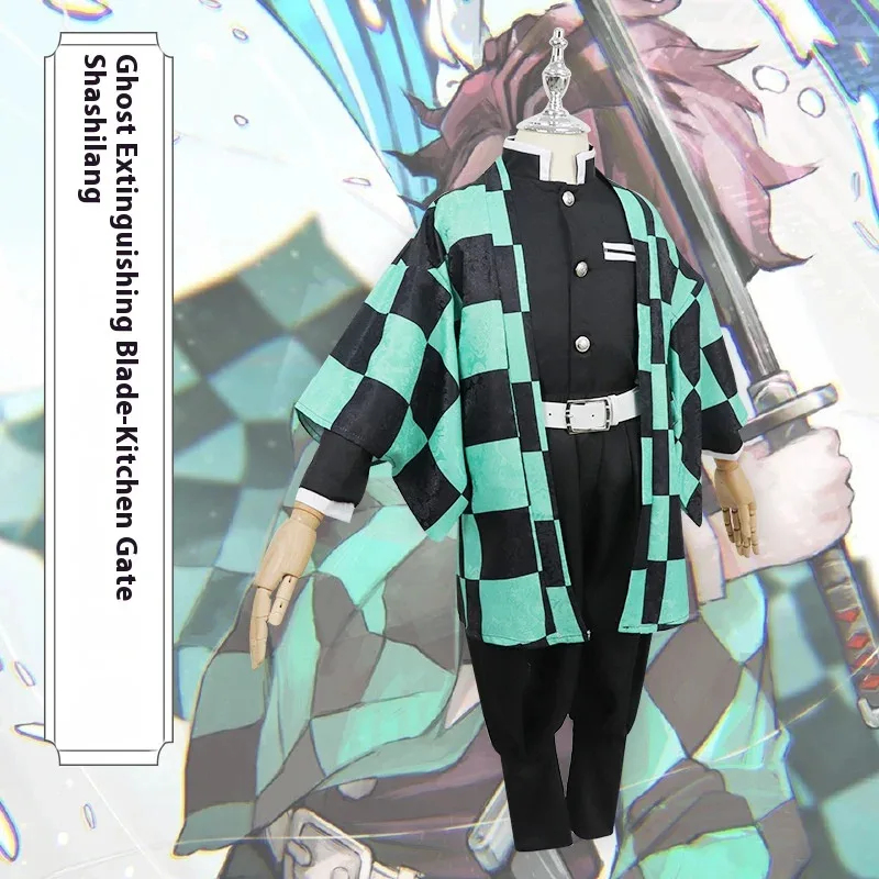 Anime Cosplay Tanjiro - أزياء تنكرية للرجال من سلسلة قاتل