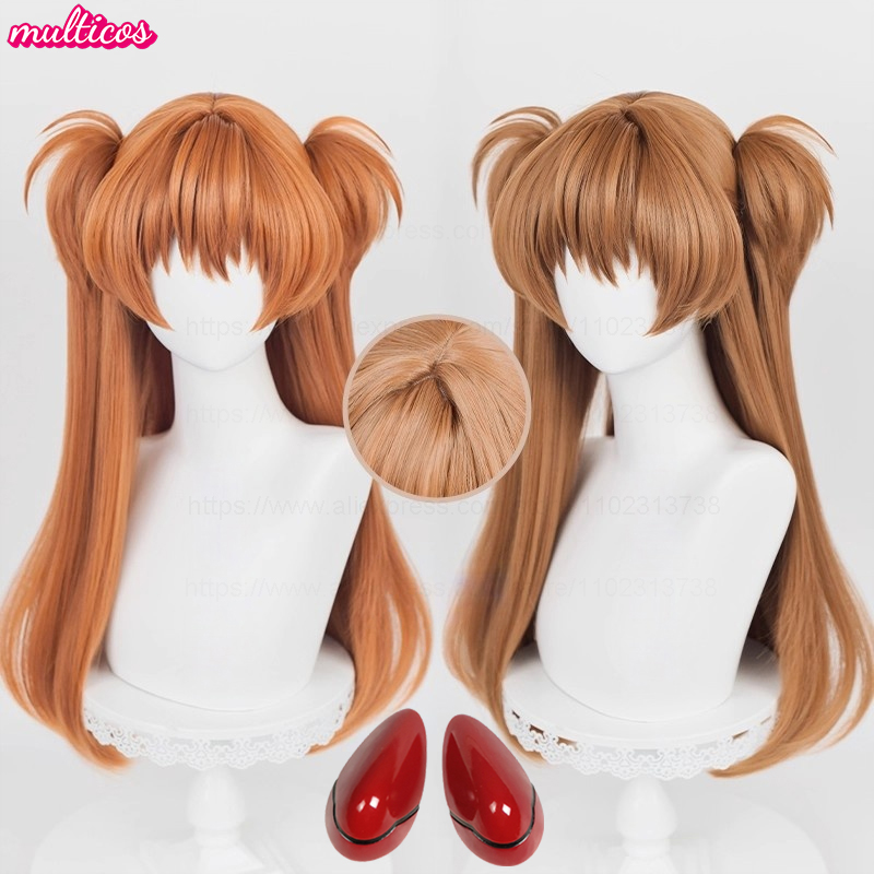 Anime Cosplay Orange Hair - باروكة تنكرية عالية الجودة لشخصية أسوكا