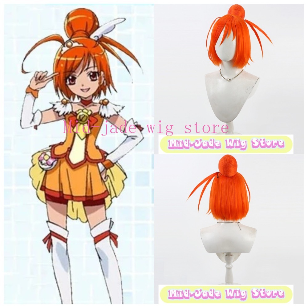 Anime Cosplay Orange Hair - شعر مستعار سمايل بري كيور أكان