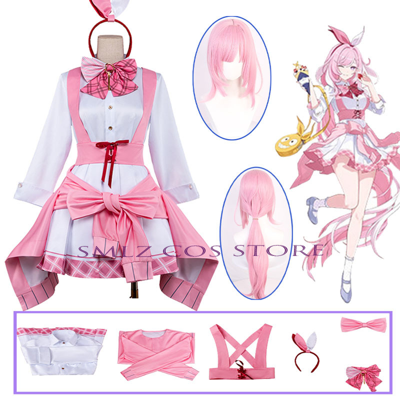 Anime Cosplay Pink - زي تنكري هونكاي إمباكت 3 إيليسيا،