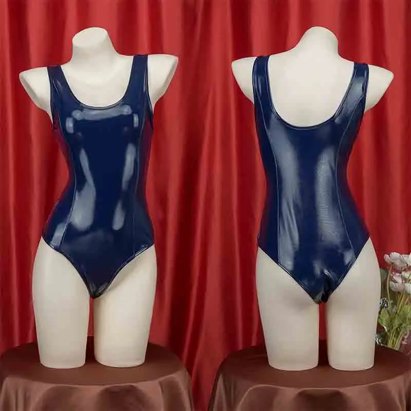بدلة سباحة يابانية زرقاء داكنة - مراجعة Anime Cosplay Bikini وسعره