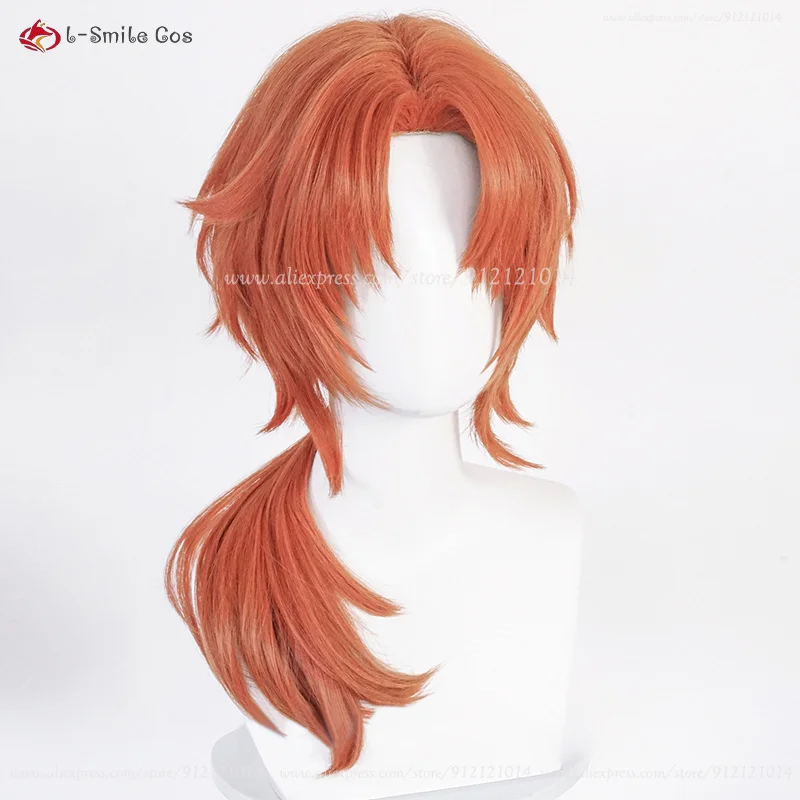 شعر مستعار طويل برتقالي داكن م - مراجعة Anime Cosplay Orange Hair وسعره