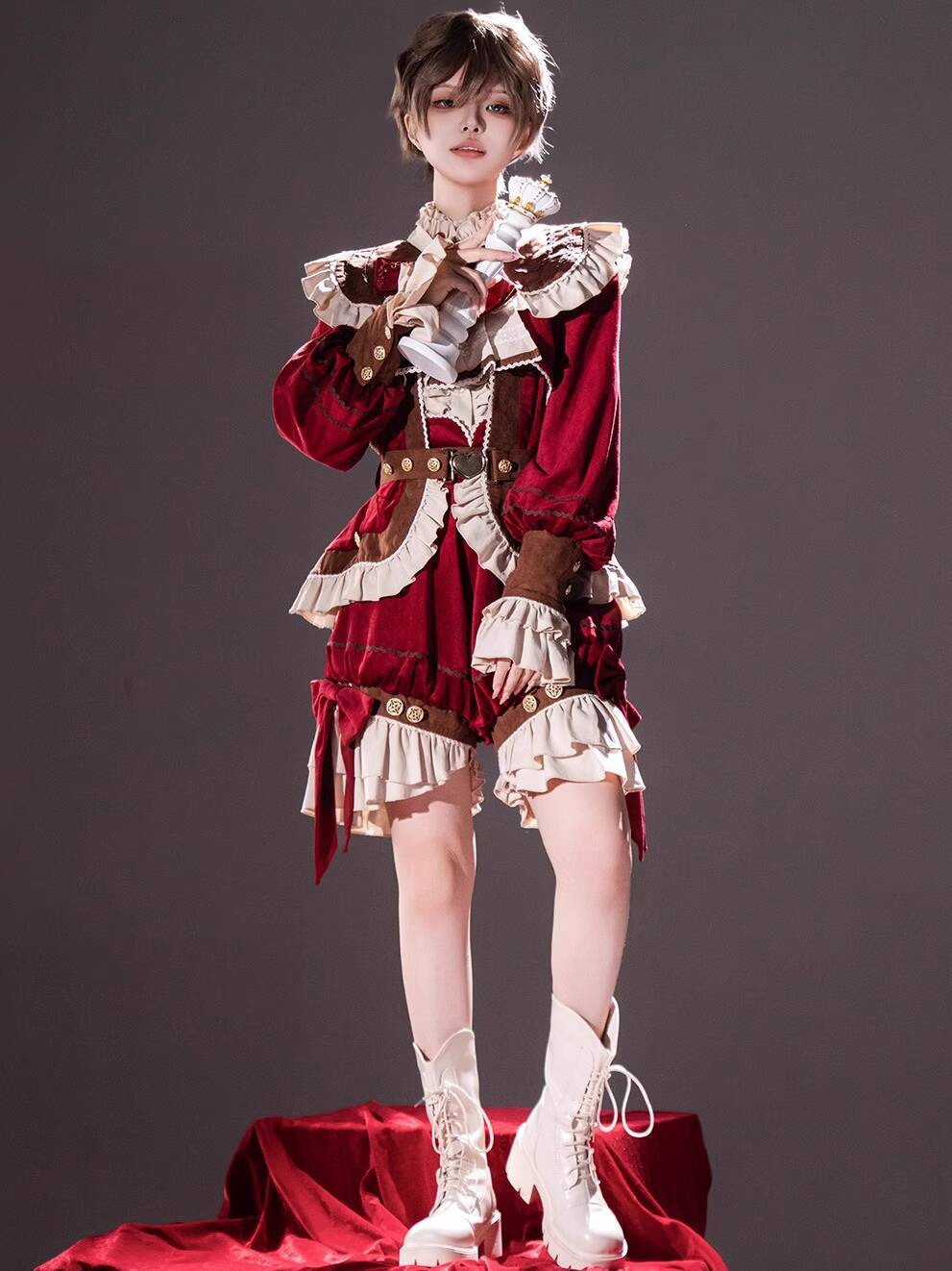 جديد فطيرة الشاي الأسود لوليتا - مراجعة Anime Cosplay Red وسعره