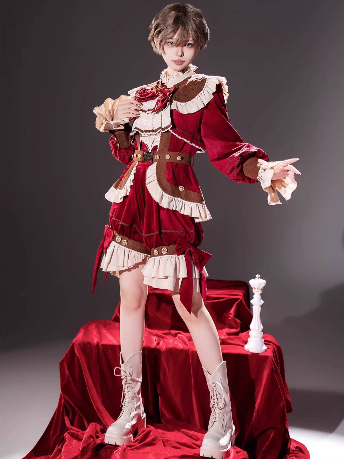 جديد فطيرة الشاي الأسود لوليتا - مراجعة Anime Cosplay Red وسعره