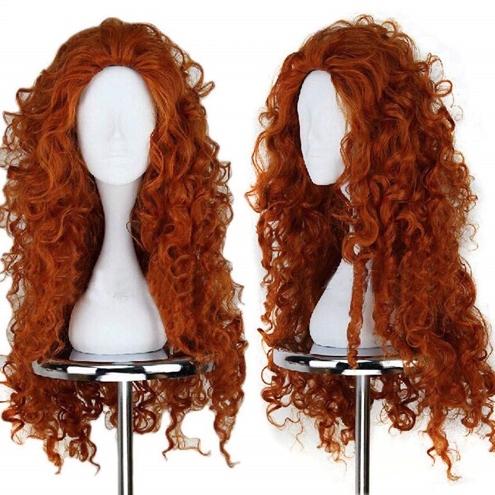 شعر مستعار طويل برتقالي مجعد ل - مراجعة Anime Cosplay Orange Hair وسعره