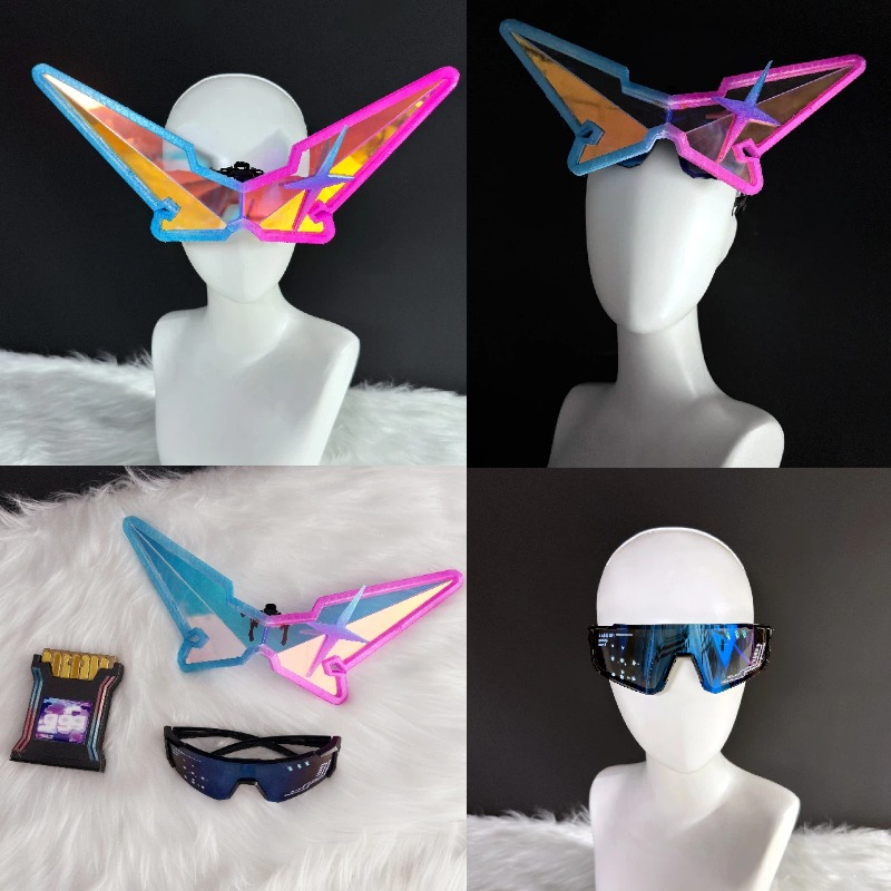 مجموعة نظارات ملونة لشخصية سيل - مراجعة Anime Cosplay Glasses وسعره