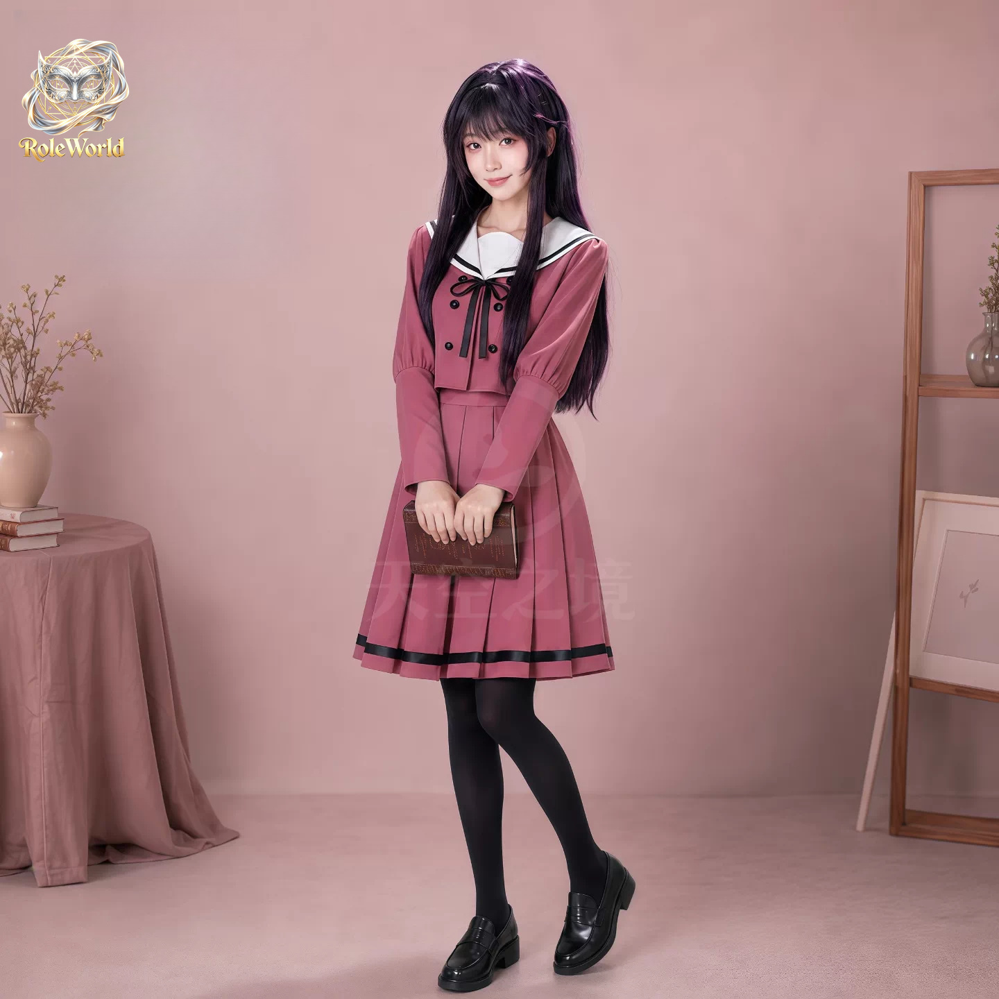 زي تنكري لشخصية كاوري هانا وا  - مراجعة Anime Cosplay Pink وسعره